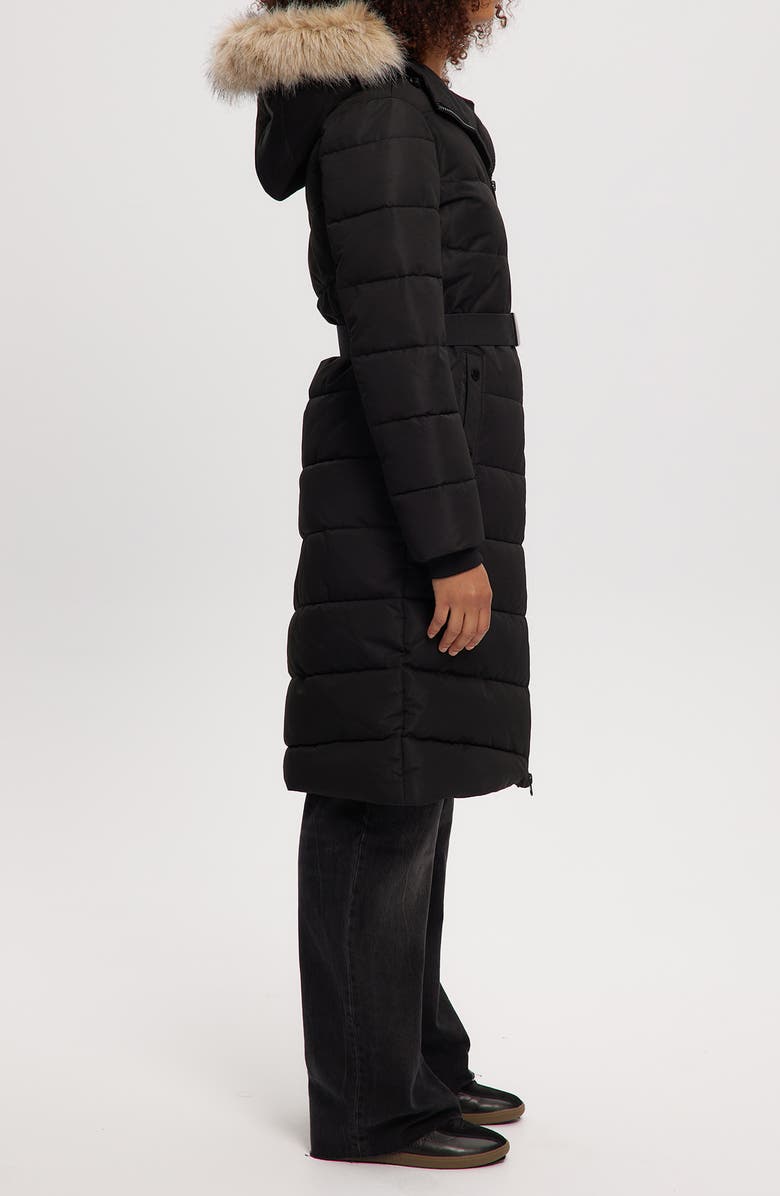Noize Capri Faux Fur Hooded Quilted Parka, Alternate, color,