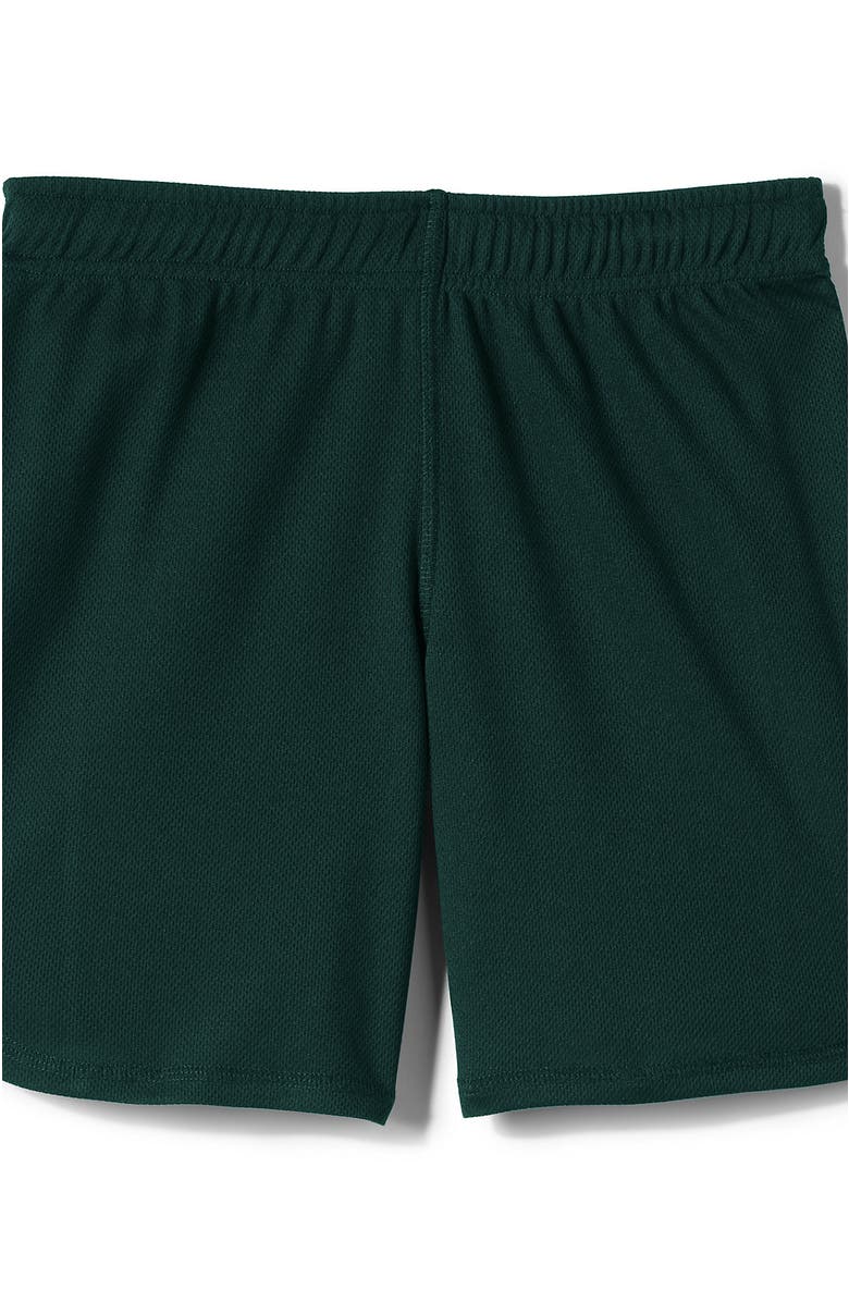 Lands' End School Uniform Girls Mesh Gym Shorts, Alternate, color, Evergreen
