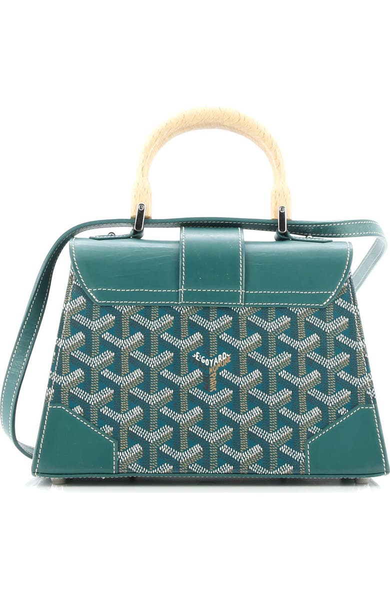Pre-Owned Goyard Structured Saigon Top Handle Bag Coated Canvas with Leather Mini, Alternate, color,