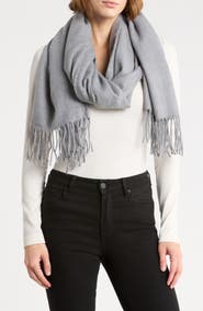 NORDSTROM RACK Brushed Herringbone Wrap Scarf