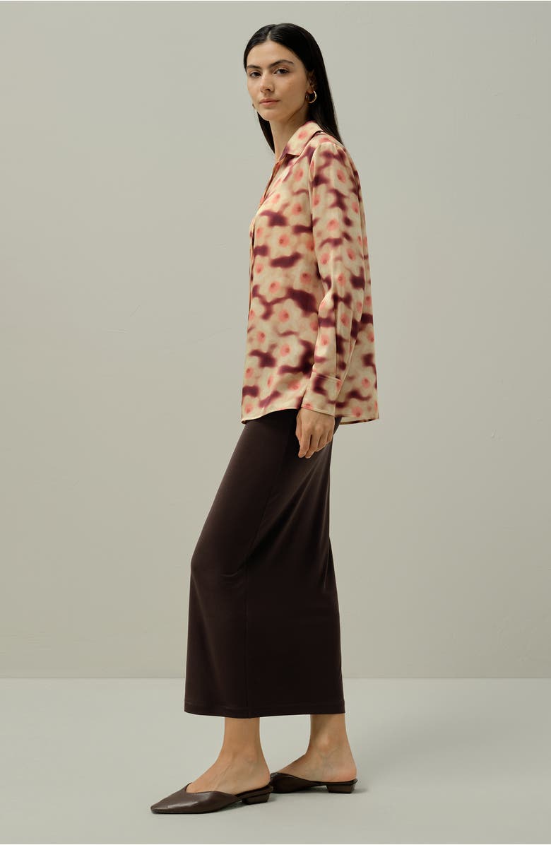 Lilysilk Daffodil Print Silk Blouse, Alternate, color, Daffodil Dream