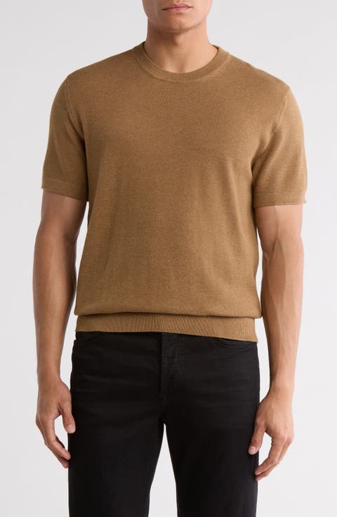 Textured Short Sleeve Sweater