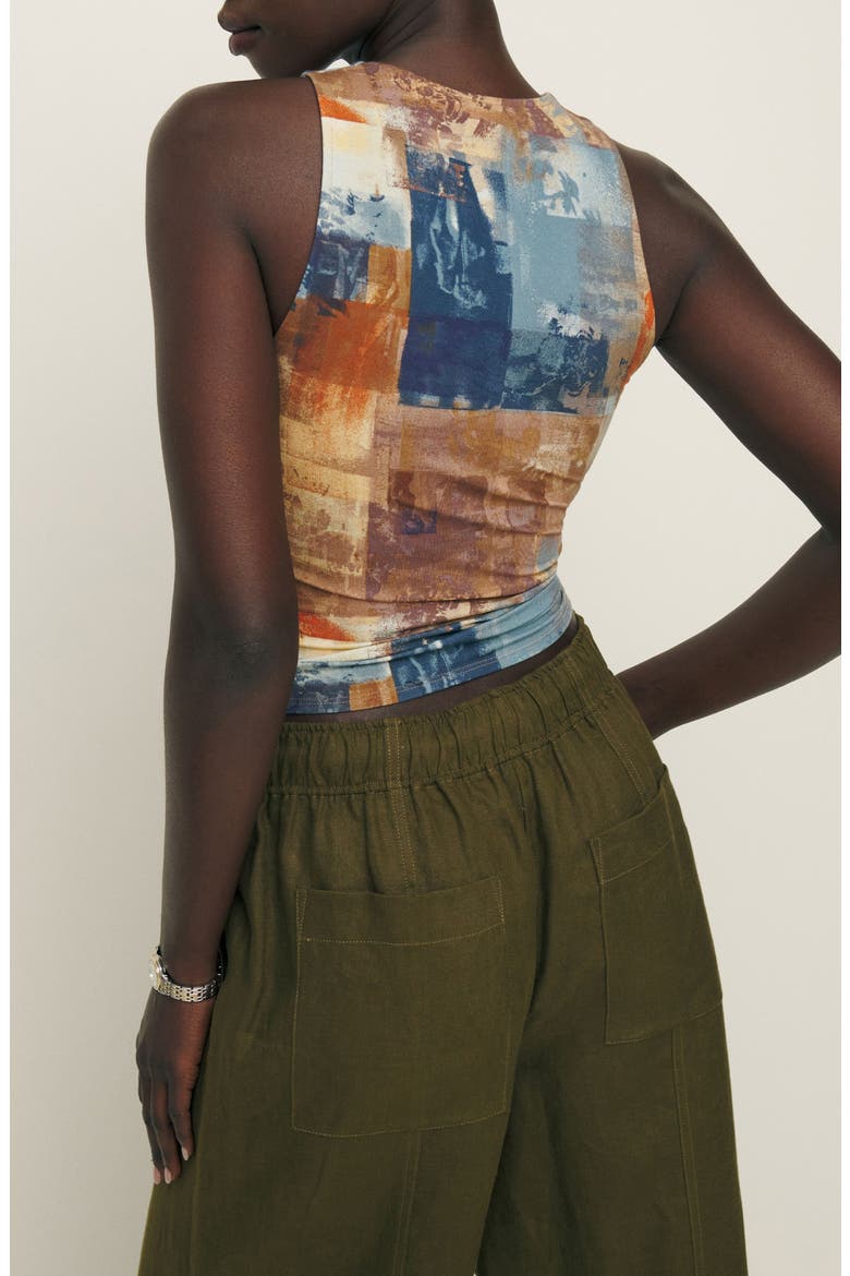 Bowie V-Neck Tank, Alternate, color, COLLAGE