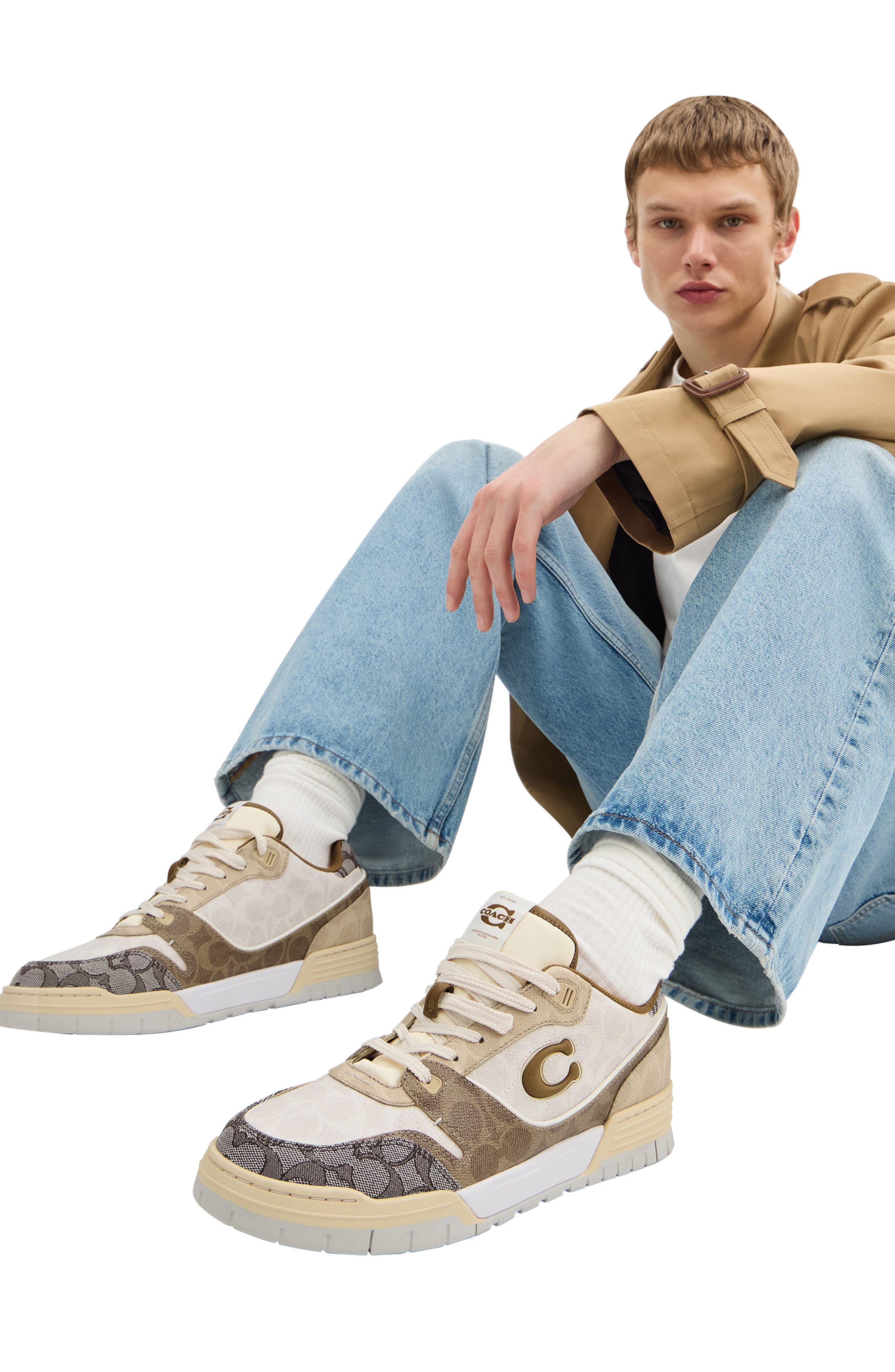 COACH Soho Sneaker, Alternate, color, Beige Multi