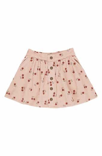 Rylee + Cru Floral Exposed Button Miniskirt