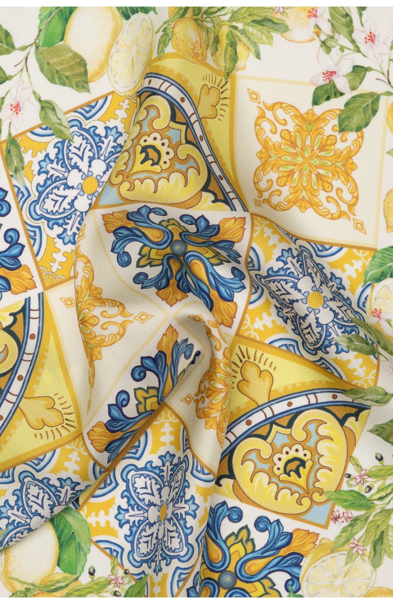 Elizabetta Messina - Silk Pocket Square for Men, Alternate, color, Yellow And Blue