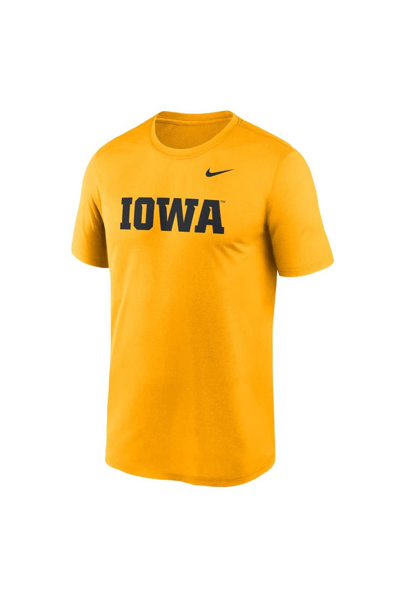 Men's Nike Gold Iowa Hawkeyes Primetime Legend Wordmark T-Shirt, Alternate, color, Gold