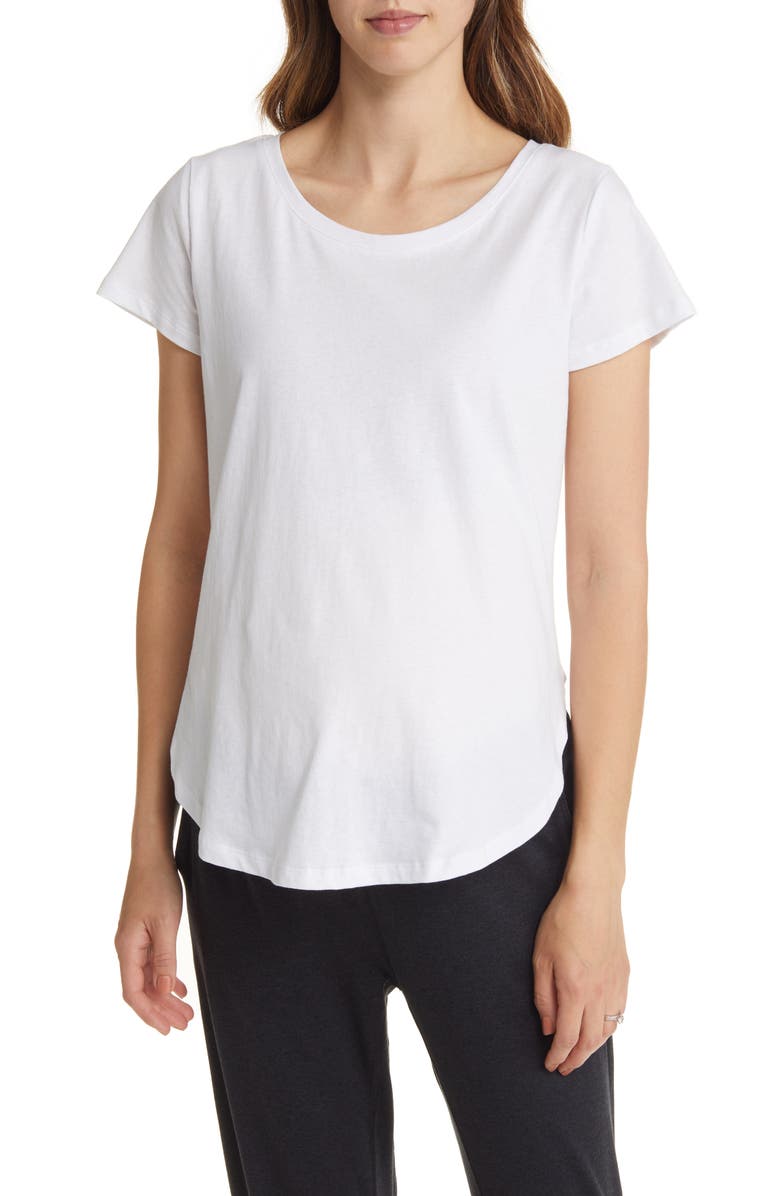 Angel Maternity Short Sleeve Cotton Maternity T-Shirt, Main, color,