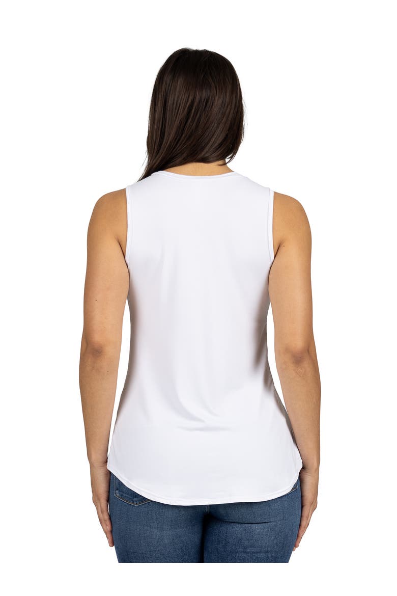 Maternity V-Neck Tunic Tank Top with Round Hemline, Alternate, color, White