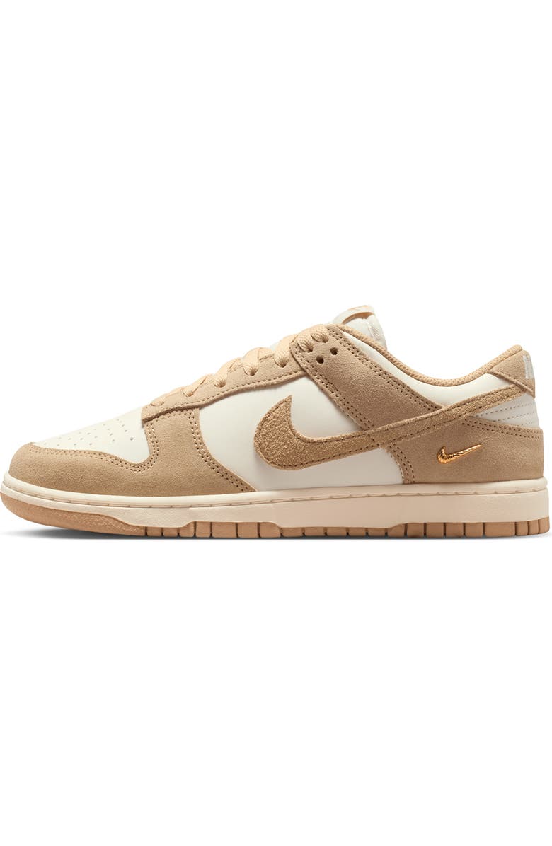 Nike Dunk Low Basketball Sneaker, Alternate, color, Sail/ White/ Gold/ Linen