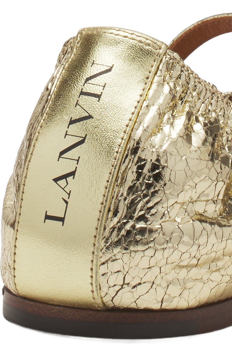 Lanvin MARY JANE IN CRACKLED METALLIC LEATHER, Alternate, color,