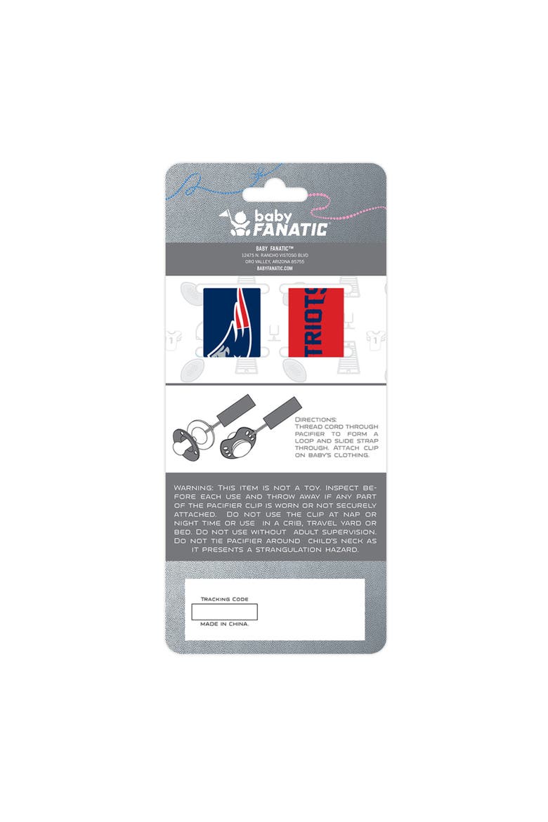 New England Patriots Pacifier Clip 2Pack, Alternate, color, Multicolor