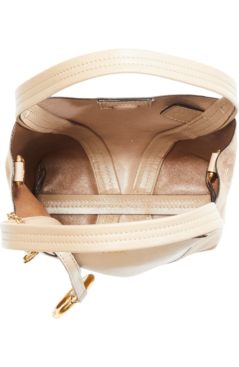 Chloé Small Chloé Spin Leather & Suede Tote, Alternate, color, Boyish Brown