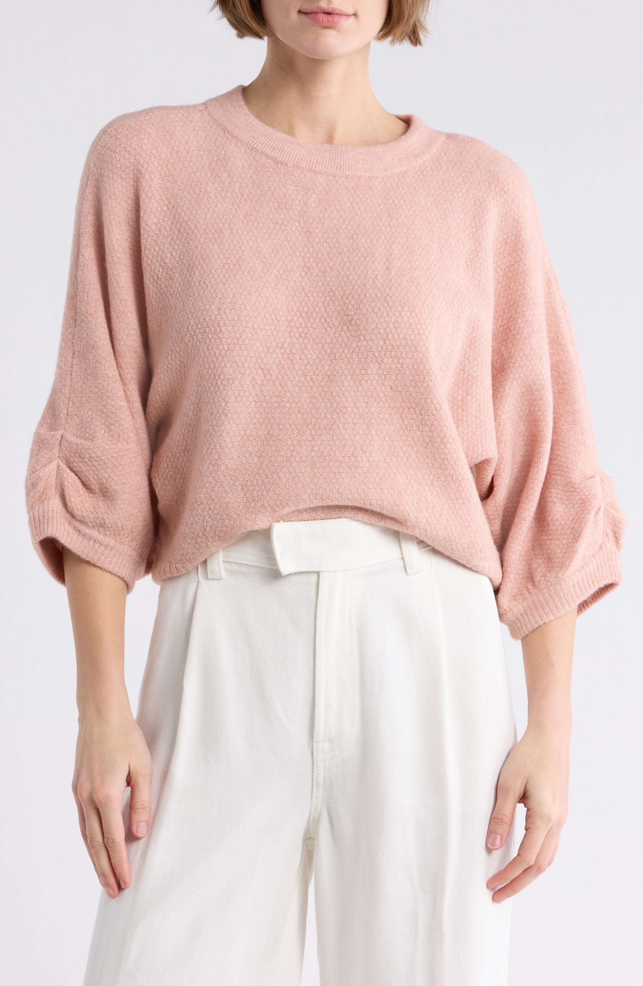 Democracy Seed Stitch Dolman Sweater