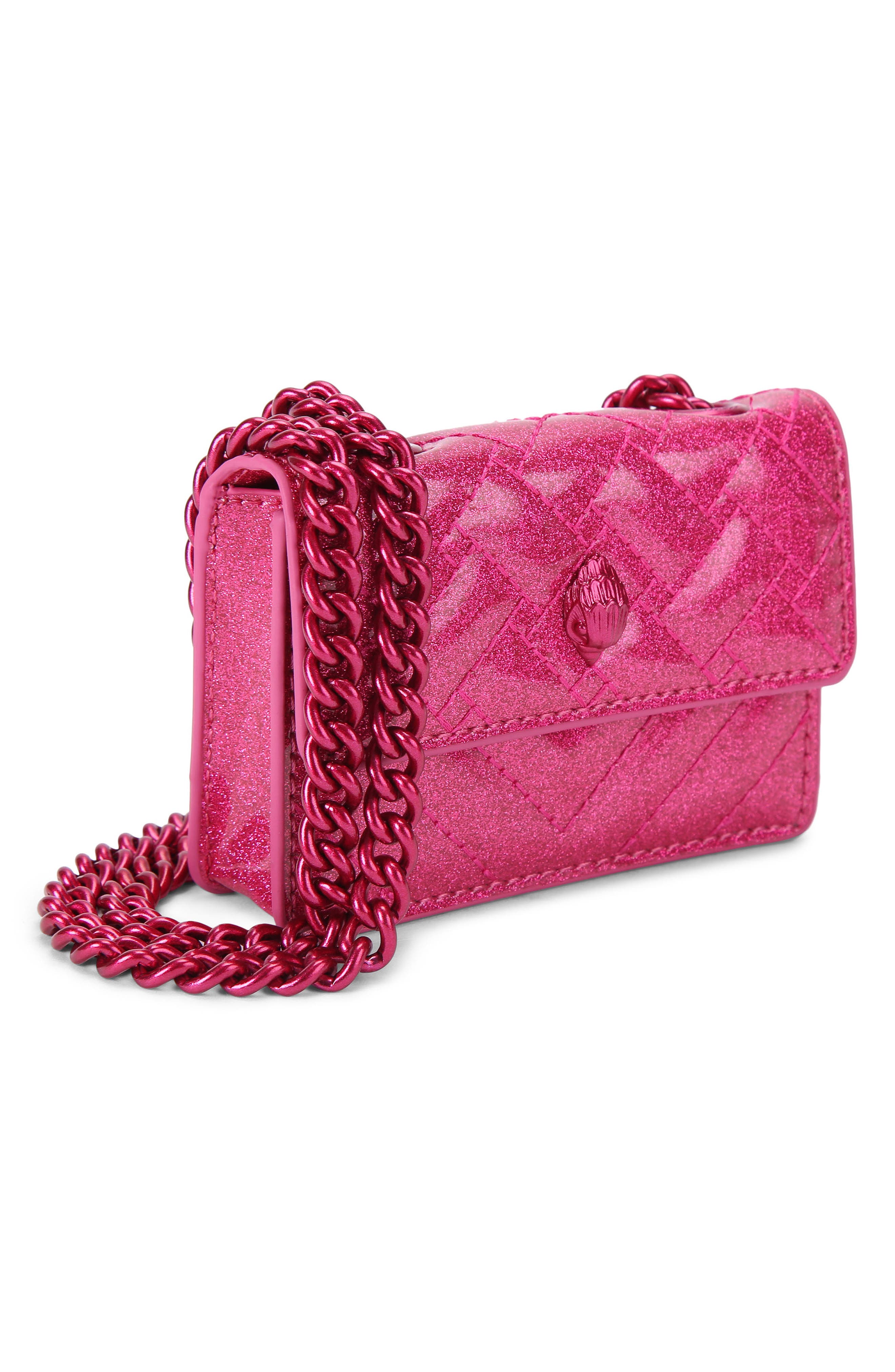 Micro Kensington Faux Leather Crossbody Bag, Alternate, color, OPEN PINK
