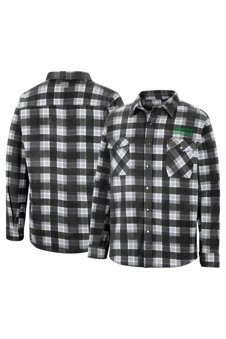 Men's Colosseum Black North Dakota Ellis Full-Snap Jacket, Main, color, Black