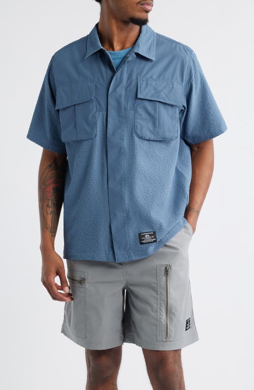 Alpha Industries Seersucker Short Sleeve Button-up Shirt