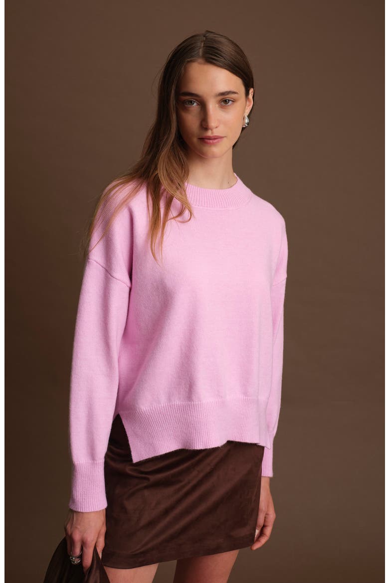 Livorno Crewneck Sweater, Alternate, color, PINK
