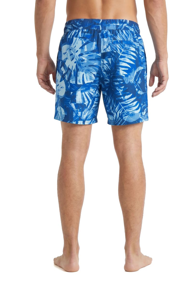 Spyder Palm Patchwork Volley Swim Shorts, Alternate, color, Surf Blue