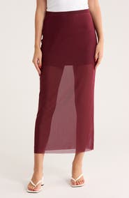Leith Mesh Midi Skirt