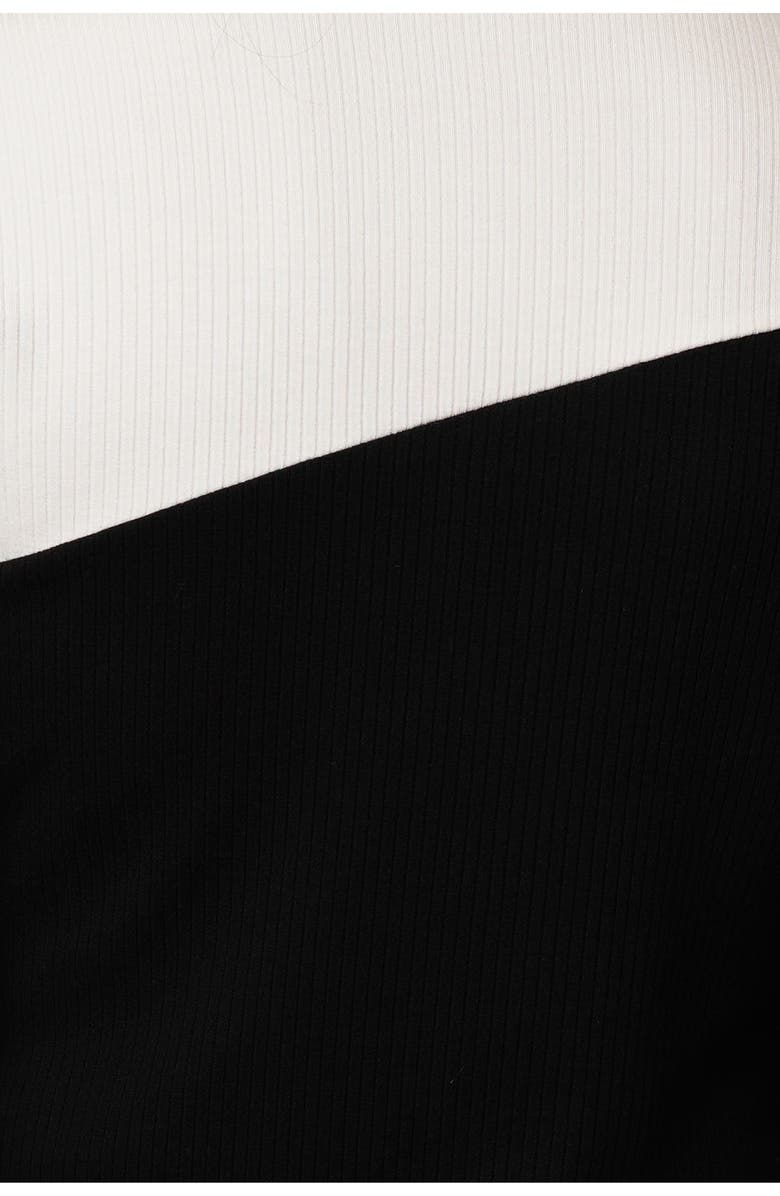 CYRUS Colorblock Rib Knit Top, Alternate, color, Black Bone
