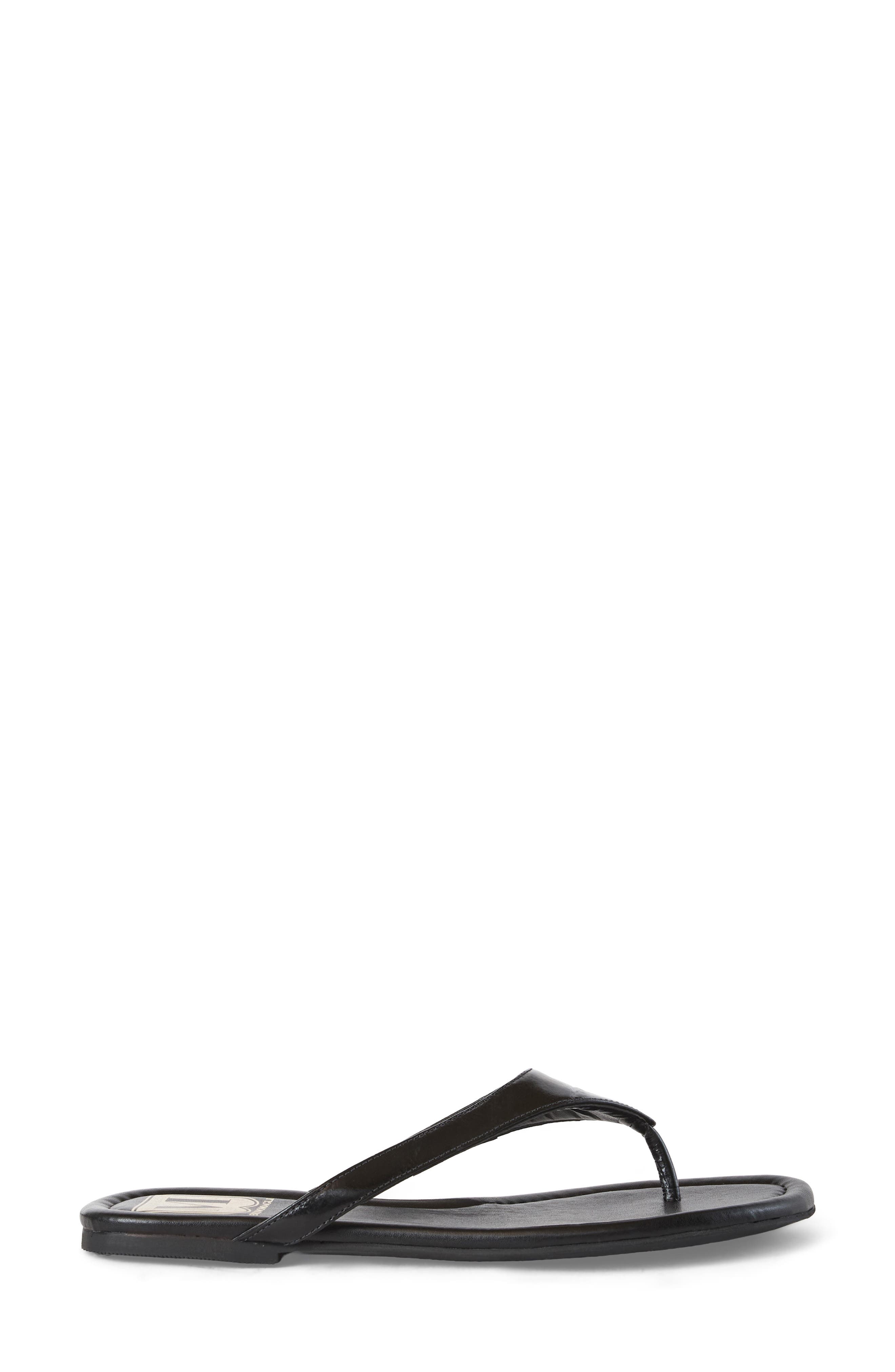 Malora Flip Flop, Alternate, color, BLACK LEATHER