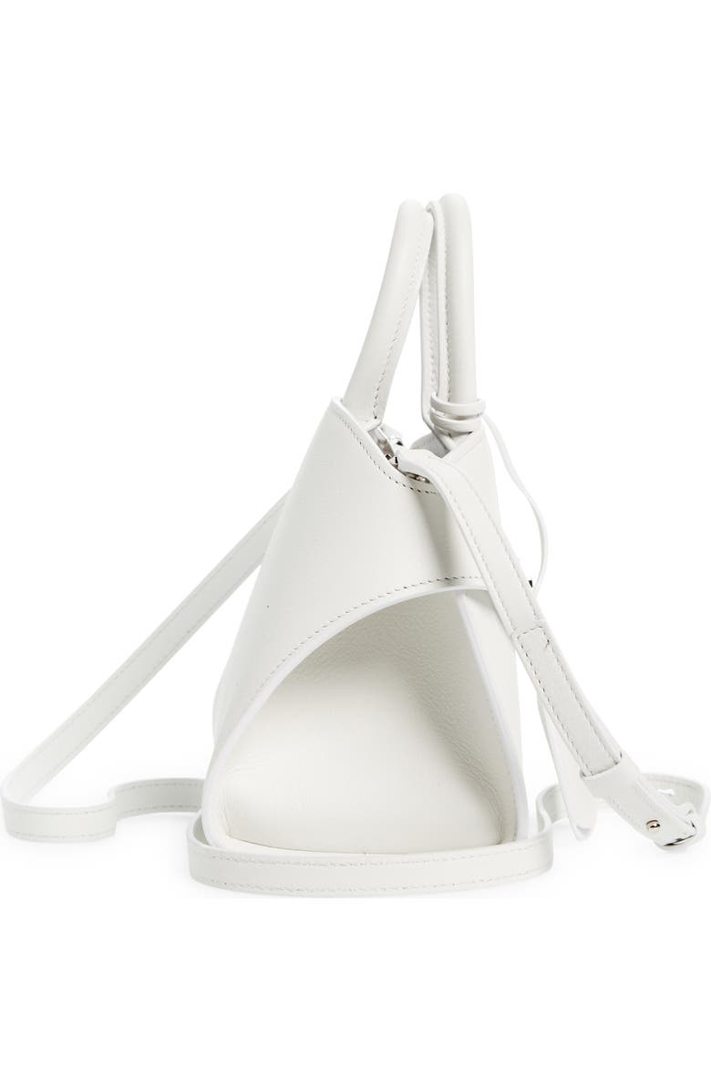 FERRAGAMO Mini Hug Leather Top Handle Bag, Alternate, color, Optic White