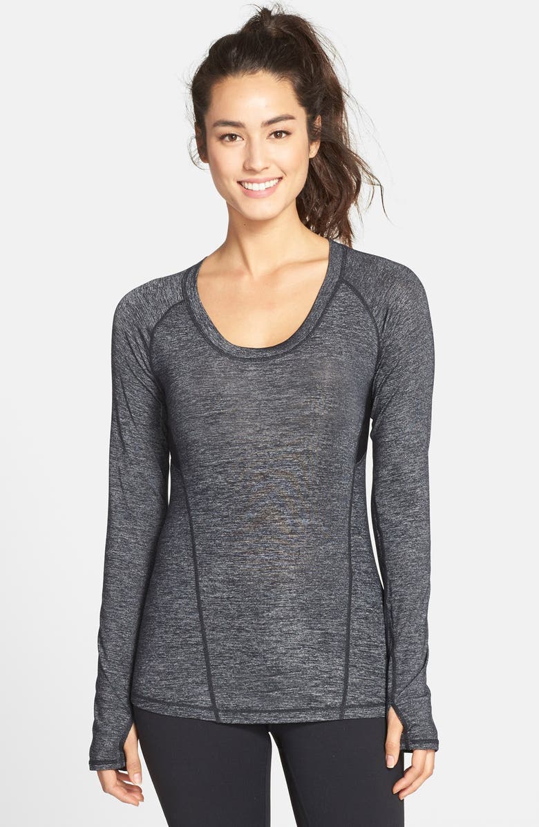 Zella 'Breathless' Long Sleeve Tee, Main, color,