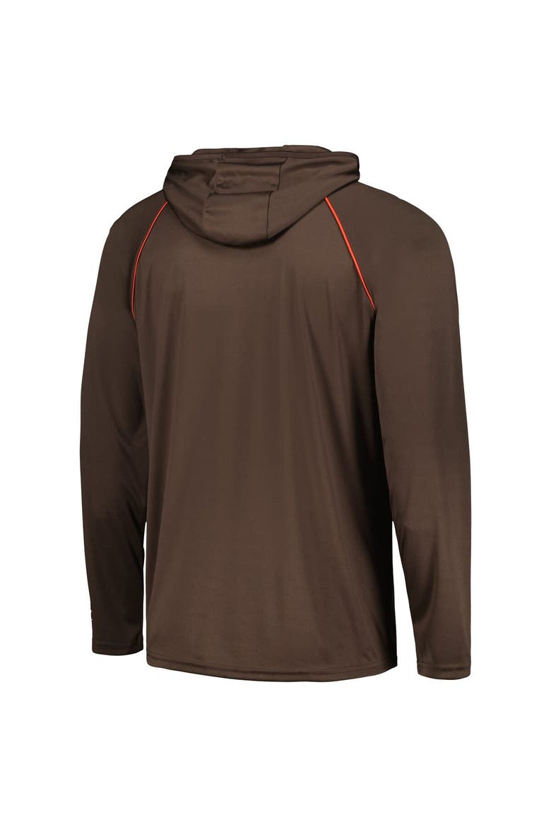 Men's Starter Brown Cleveland Browns Raglan Long Sleeve Hoodie T-Shirt, Alternate, color, Brown