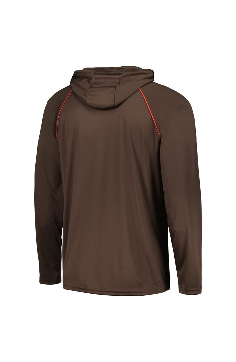 STARTER Men's Starter Brown Cleveland Browns Raglan Long Sleeve Hoodie T-Shirt, Alternate, color, Brown