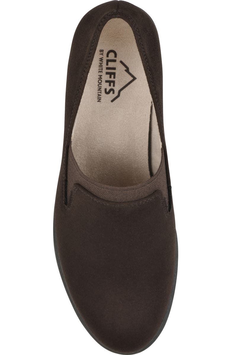 CLIFFS BY WHITE MOUNTAIN Hunton Block Heel Loafer Pump, Alternate, color, Dark Brown Suedette