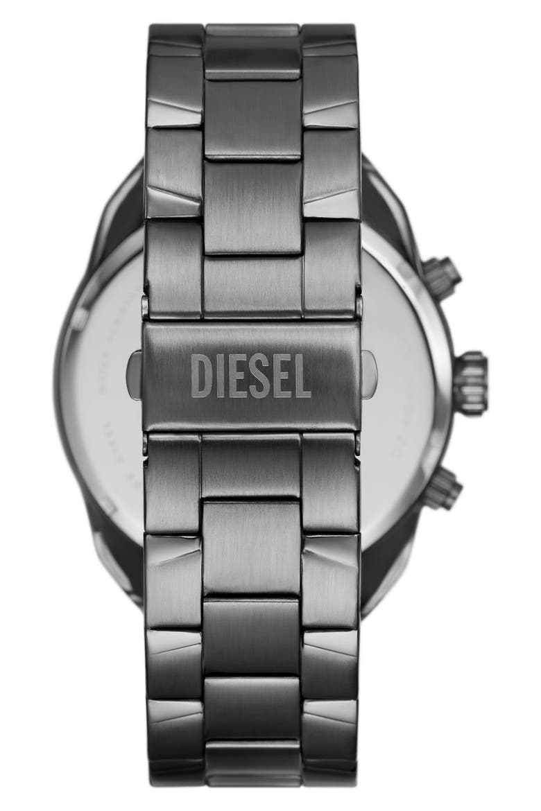Spiked Gunmetal Chronograph Bracelet Watch, 49mm, Alternate, color, GUNMETAL