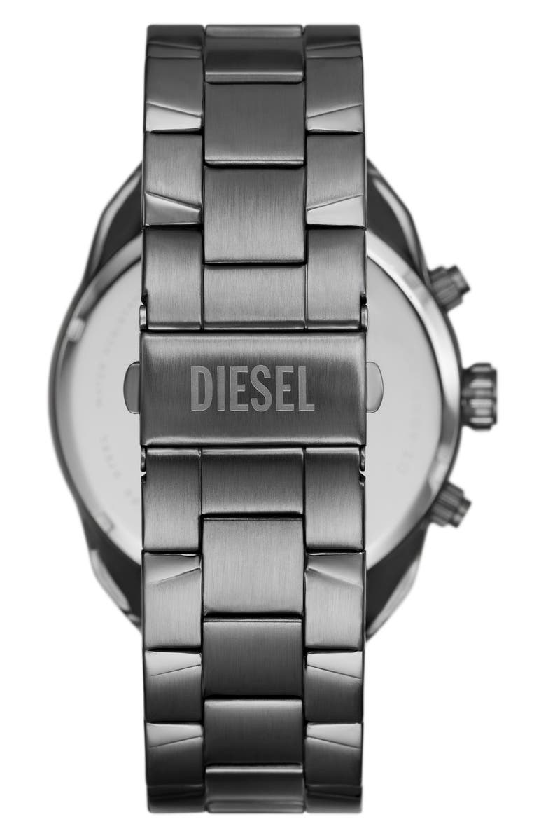 DIESEL<sup>®</sup> Spiked Gunmetal Chronograph Bracelet Watch, 49mm, Alternate, color, 