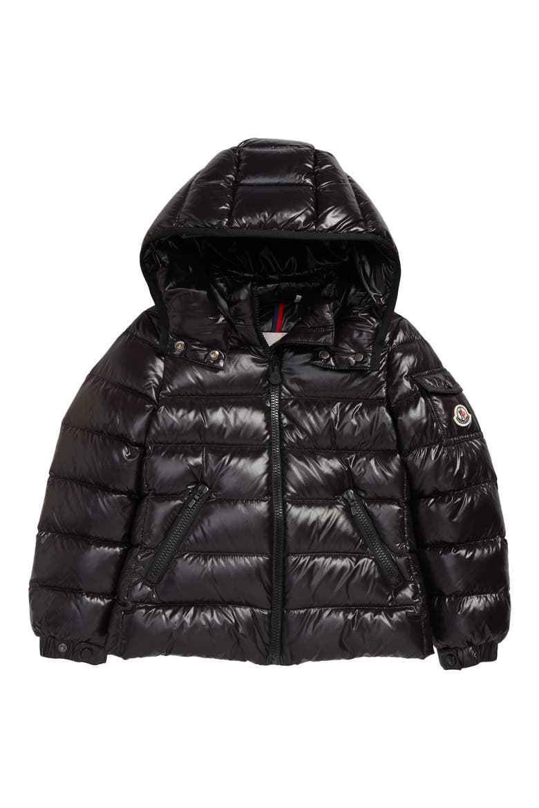 Kids' Bady Water Resistant Hooded Down Puffer Jacket, Main, color, BLACK