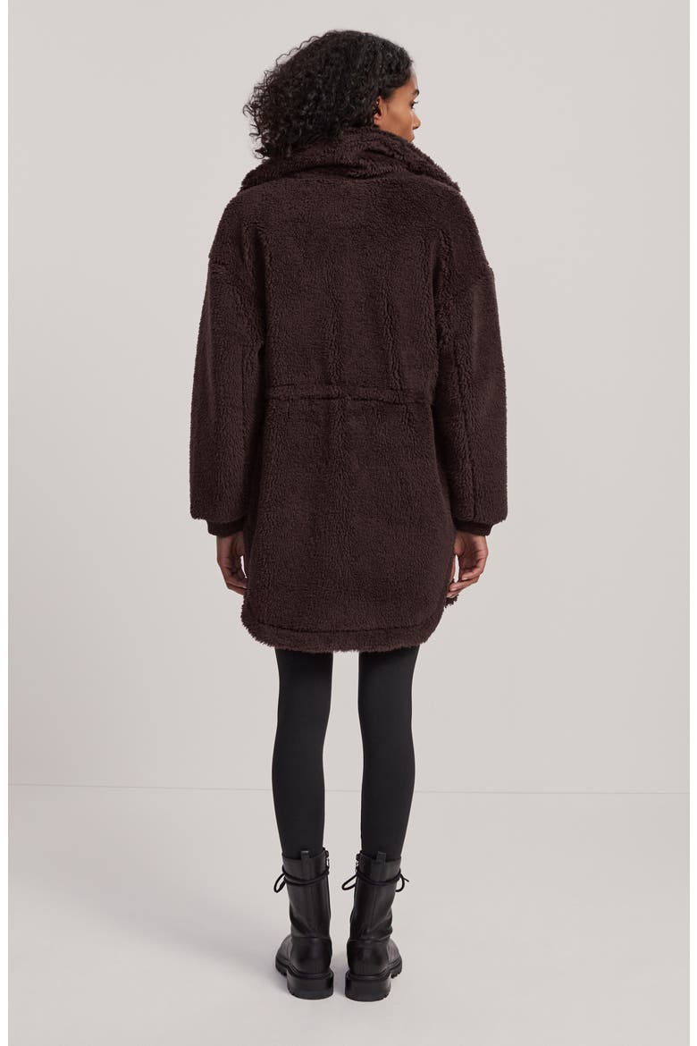 Jamie Faux Shearling Coat, Alternate, color, COFFEE BEAN