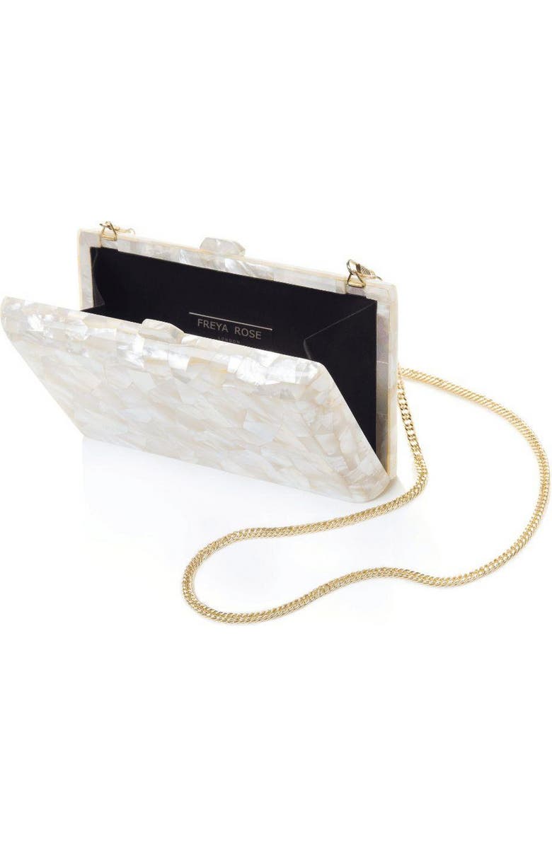 Freya Rose Aphrodite Mother of Pearl Bag Ivory, Alternate, color, Ivory