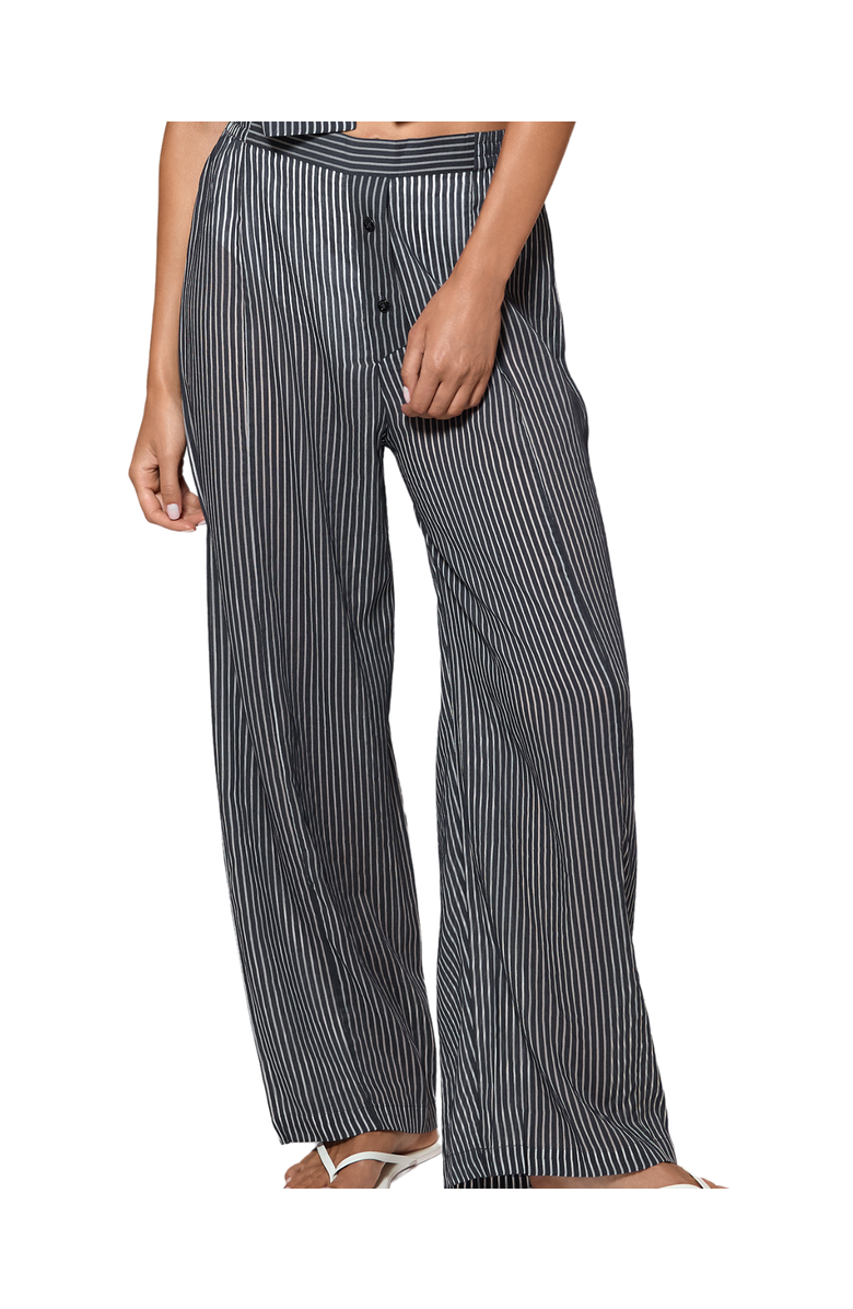 Kiki de Montparnasse Le Boy Cotton/Silk Boxer Pant, Main, color, Navy / Ivory