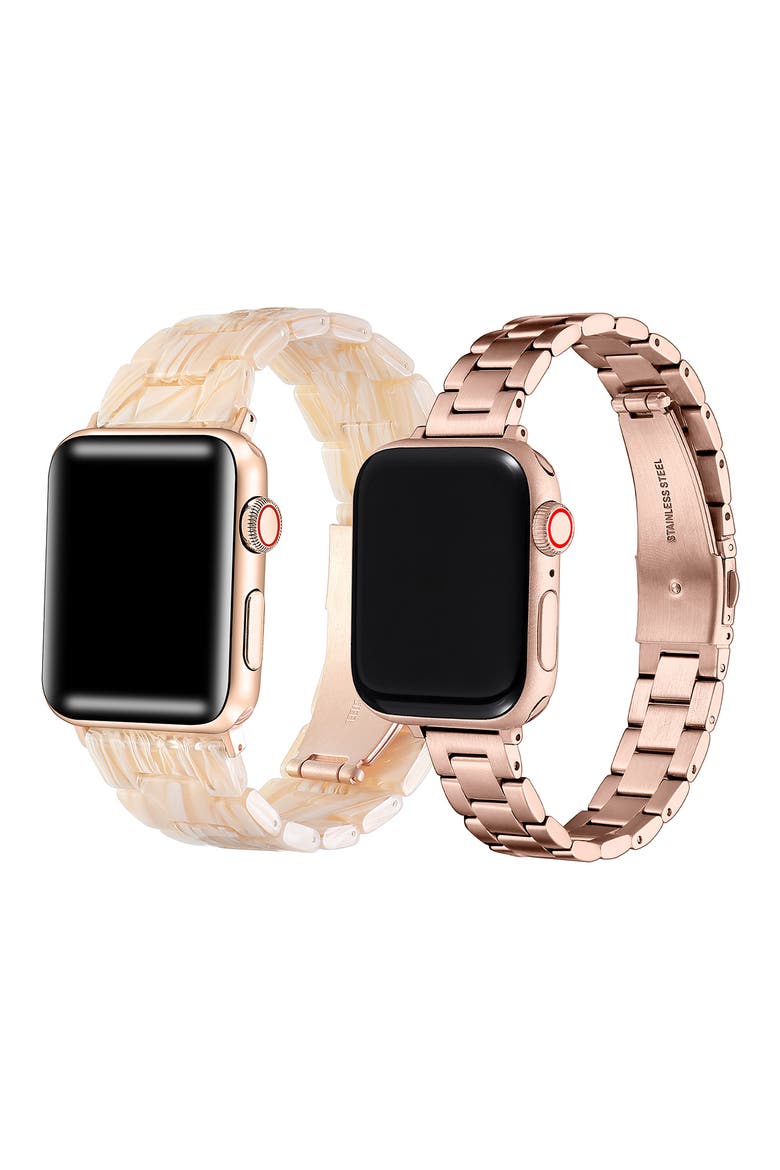 Sloan Assorted 2-Pack Apple Watch® Watchbands, Main, color, ROSE GOLD