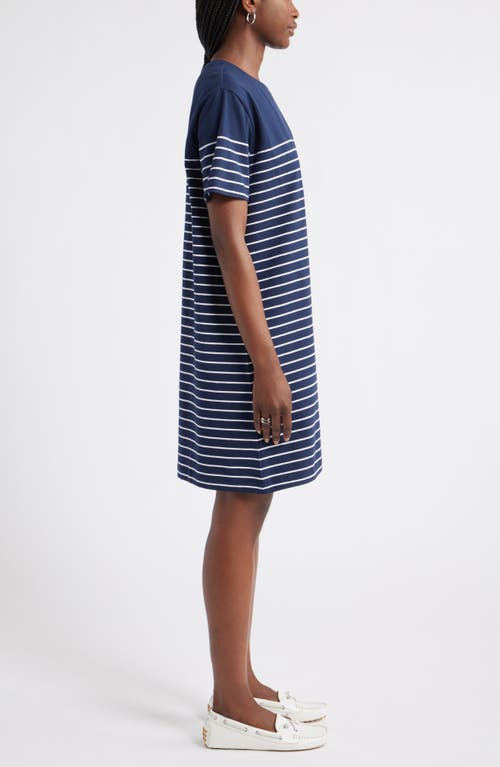 Caslon ® Patch Pocket Stripe T-shirt Dress In Blue