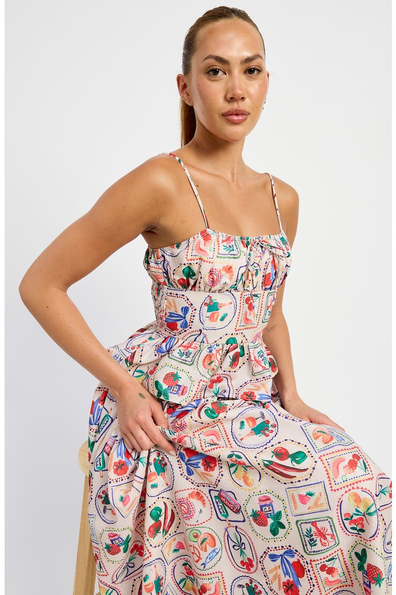 Nayeli Print Peplum Camisole, Alternate, color, LINEN RED MULTI