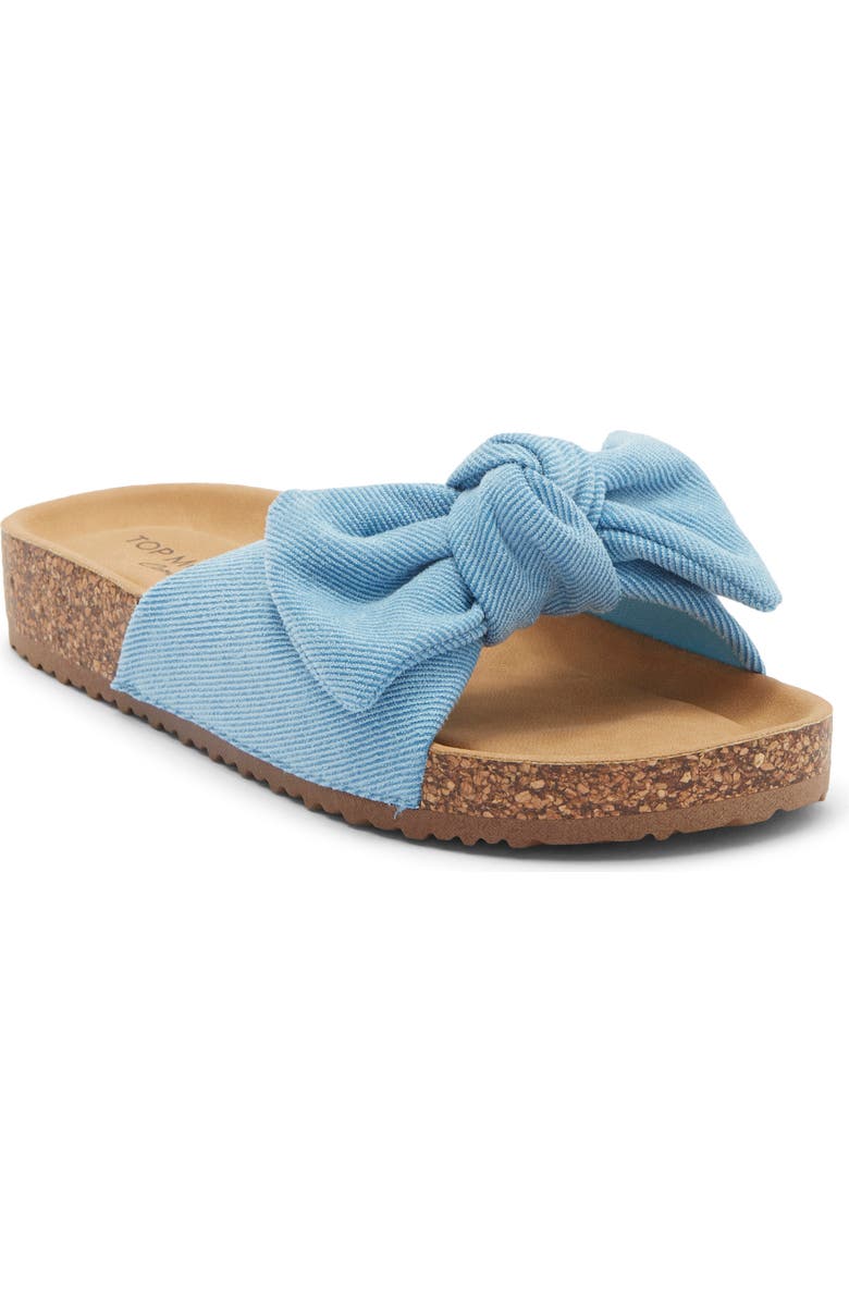 TOP MODA Cory Slide Sandal, Main, color, Blue Denim