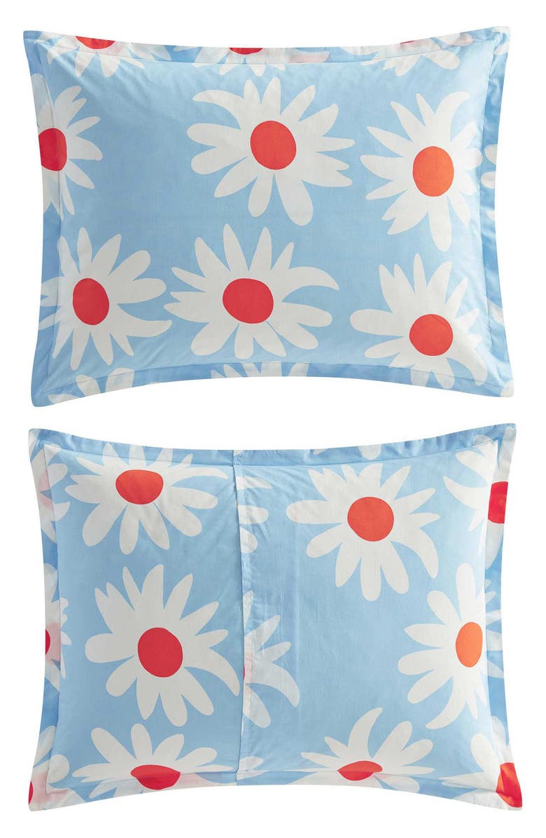Marimekko Rakastaa Ei Rakasta Cotton Comforter & Shams Set, Alternate, color, Light Blue