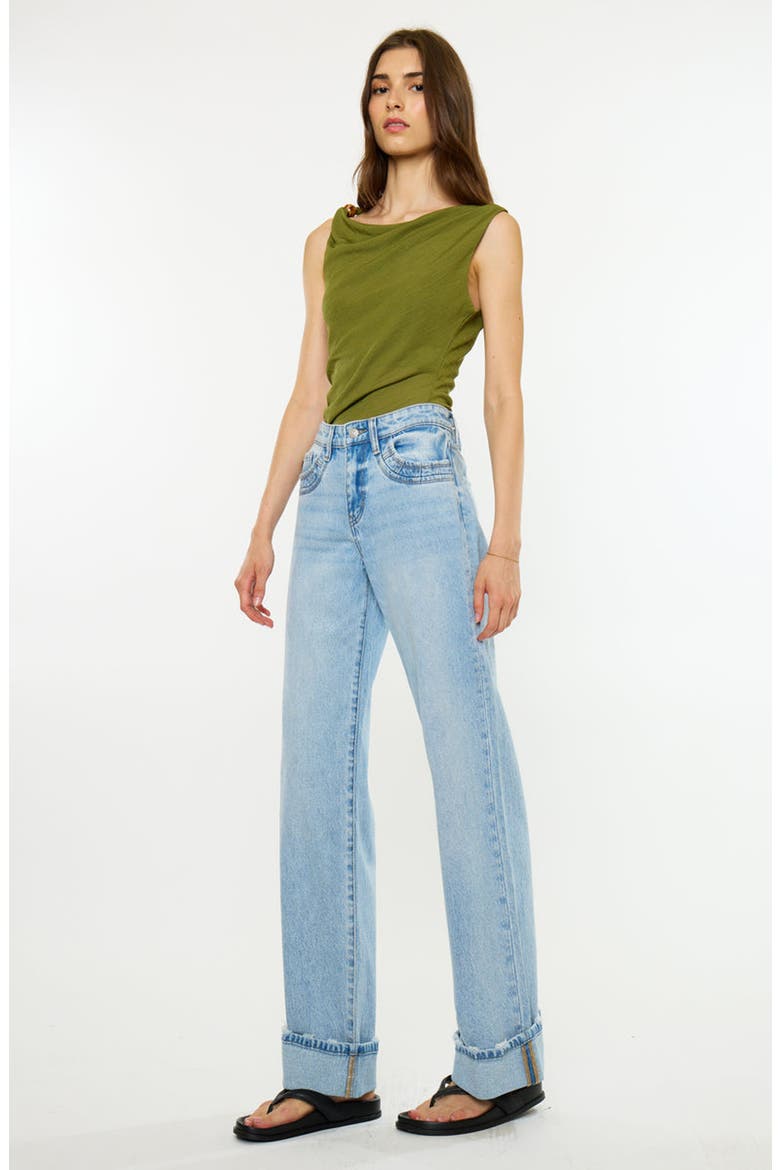 Crystal Essentials 90s Low Rise Straight Jeans, Alternate, color, Medium Wash