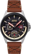 AVI-8 Hawker Harrier Farley Leather Strap Watch, 44mm