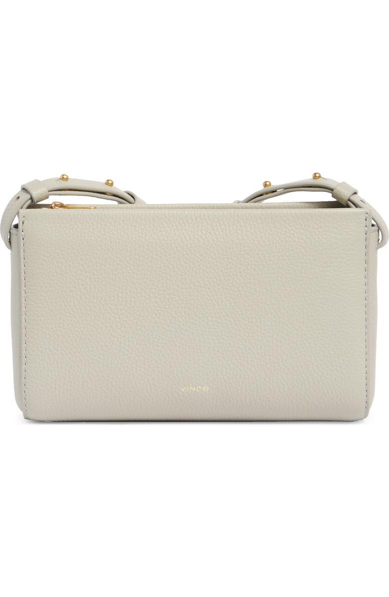Vince Smyrna Pebble Leather Wallet on Strap, Main, color, Dove