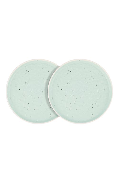 Stone Lain Elena Stoneware 4-piece Salad Plate Set In Green