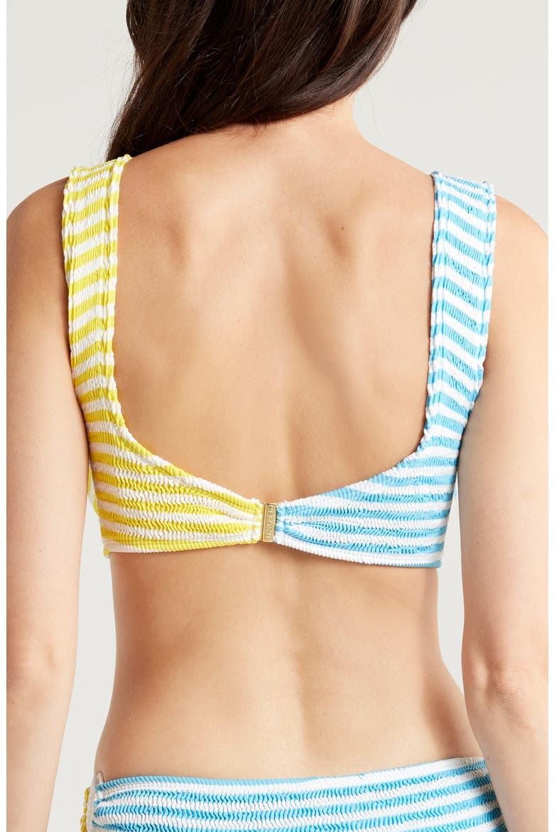 Bali Colorblock Bikini Top, Alternate, color, SUNSHINE AZURE STRIPE