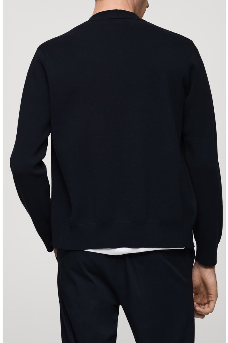 Zip-Up Cardigan, Alternate, color, DARK NAVY