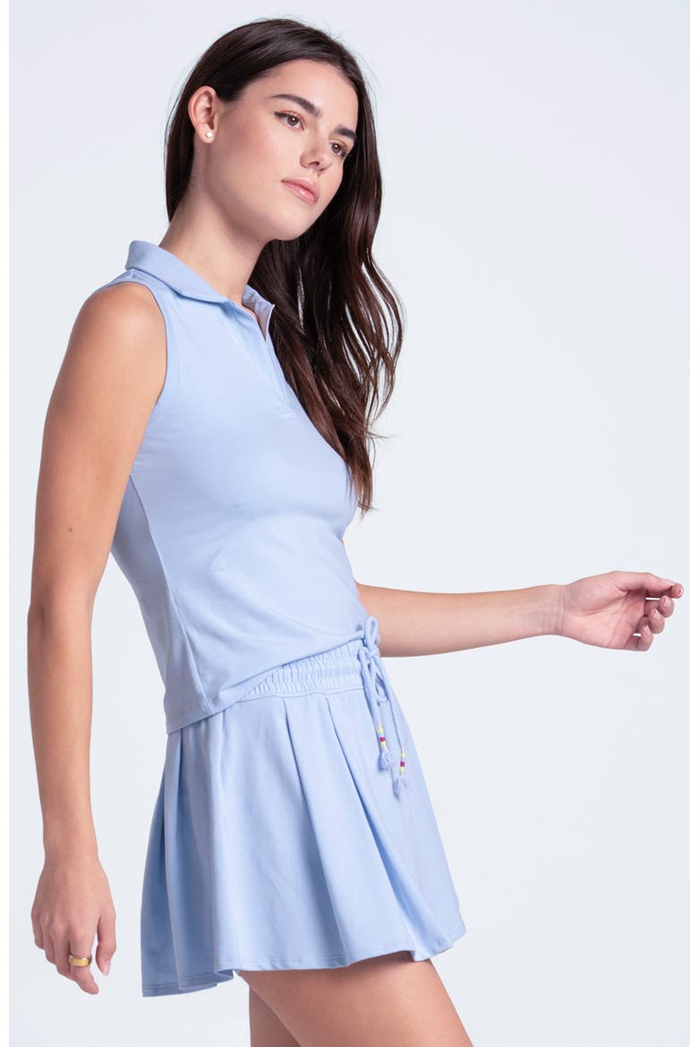 Womens' Pima Polo Top, Alternate, color, Crystal Blue