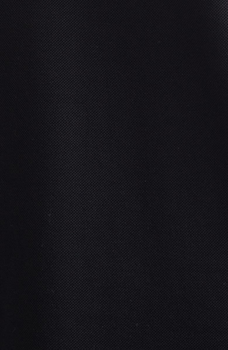 Saint Laurent Cassandre Embroidered Cotton Piqué Minidress, Alternate, color, Noir